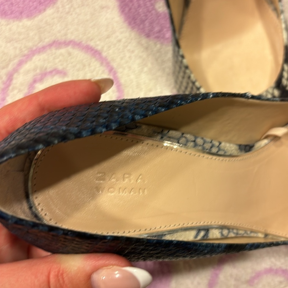 ZARA woman multi colored snake 🐍 skin high heels 👠 - Picture 3 of 5